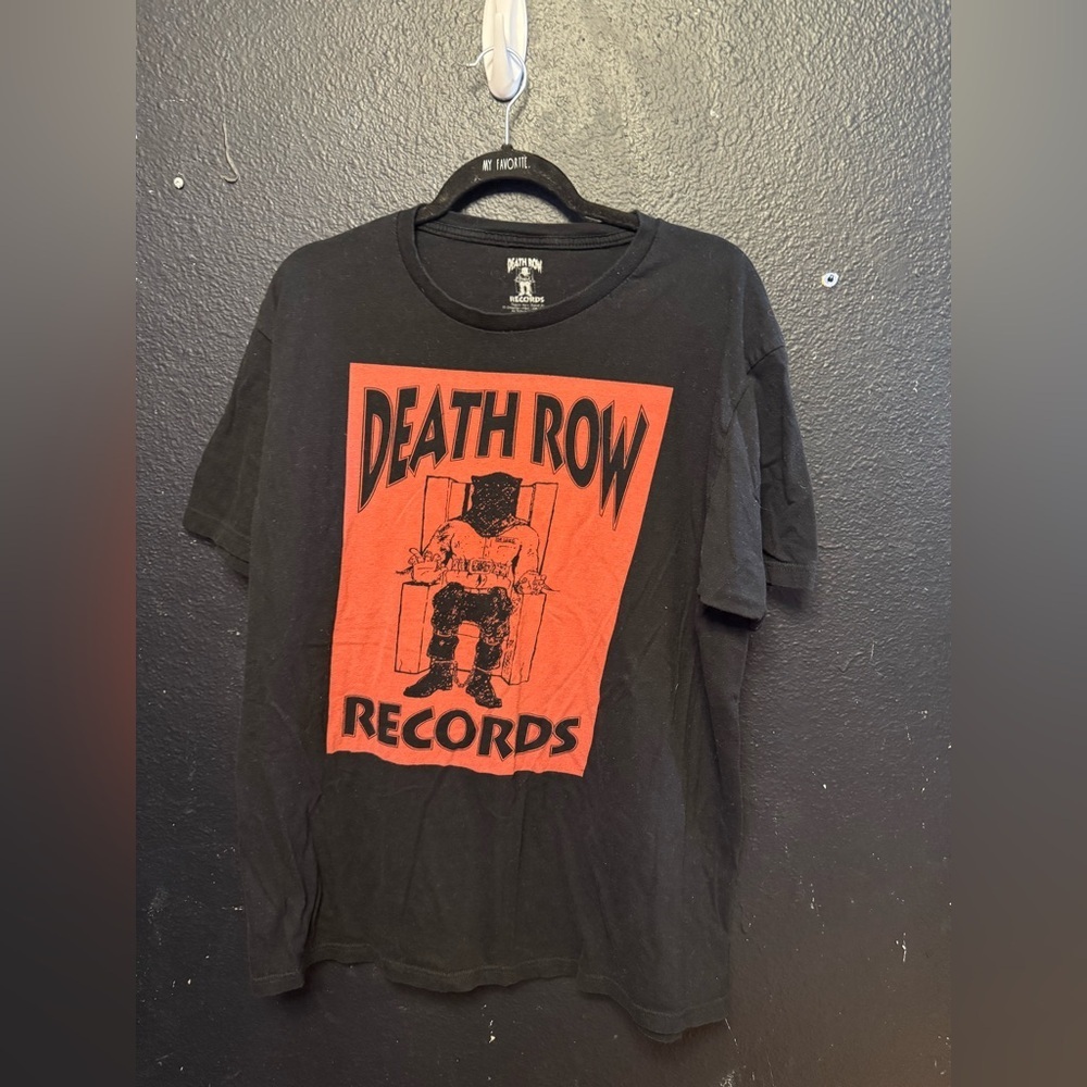 Death Row Records Black Short Sleeve T-Shirt Size XL